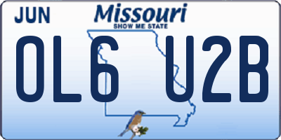 MO license plate OL6U2B