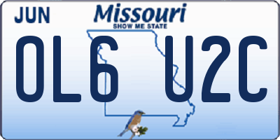 MO license plate OL6U2C