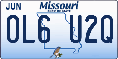 MO license plate OL6U2Q