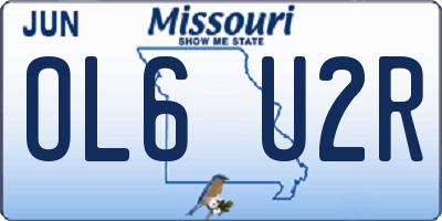 MO license plate OL6U2R