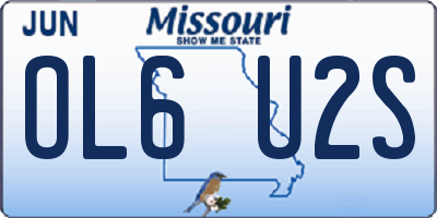 MO license plate OL6U2S