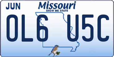 MO license plate OL6U5C