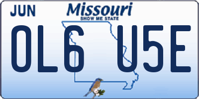 MO license plate OL6U5E