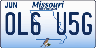 MO license plate OL6U5G