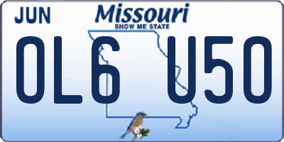 MO license plate OL6U5O