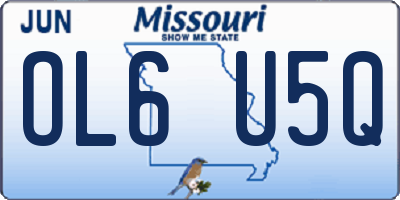 MO license plate OL6U5Q