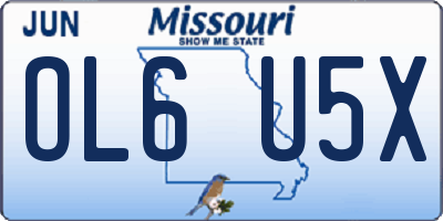 MO license plate OL6U5X