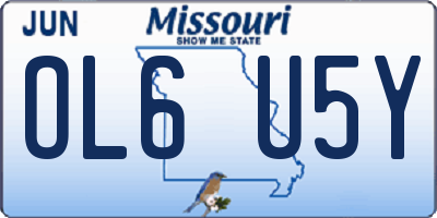 MO license plate OL6U5Y