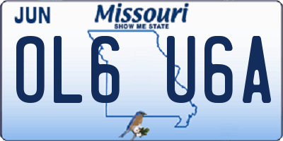 MO license plate OL6U6A