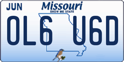 MO license plate OL6U6D