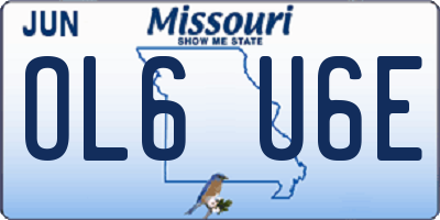 MO license plate OL6U6E