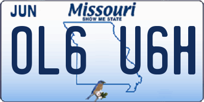 MO license plate OL6U6H