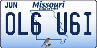 MO license plate OL6U6I