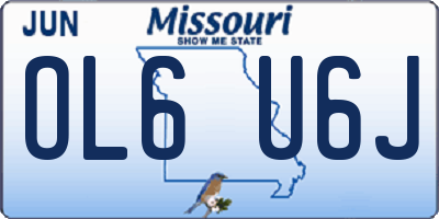 MO license plate OL6U6J