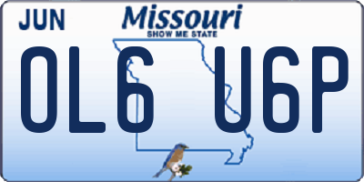 MO license plate OL6U6P