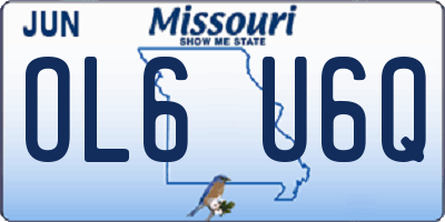 MO license plate OL6U6Q