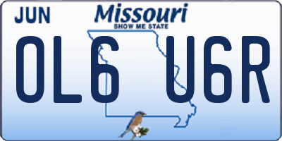 MO license plate OL6U6R