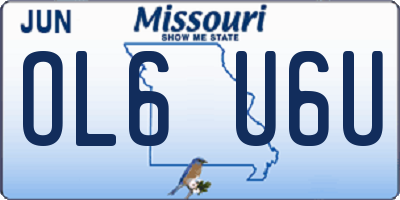 MO license plate OL6U6U