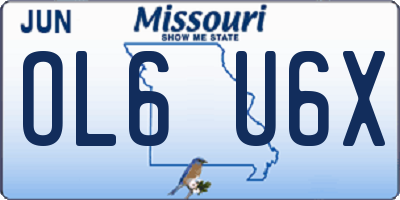 MO license plate OL6U6X