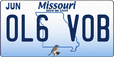 MO license plate OL6V0B