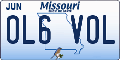 MO license plate OL6V0L