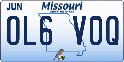 MO license plate OL6V0Q