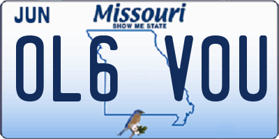 MO license plate OL6V0U