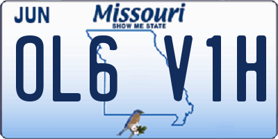 MO license plate OL6V1H