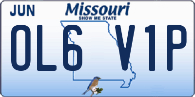 MO license plate OL6V1P