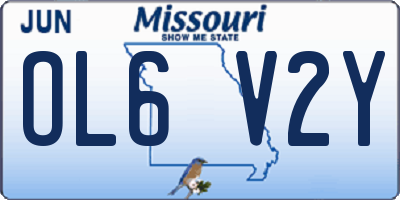 MO license plate OL6V2Y