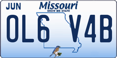 MO license plate OL6V4B