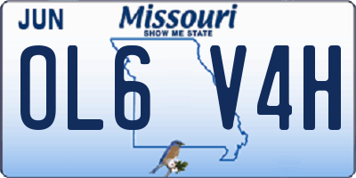 MO license plate OL6V4H