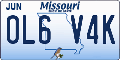 MO license plate OL6V4K