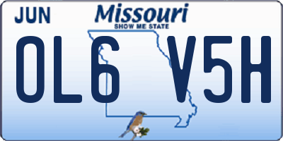 MO license plate OL6V5H