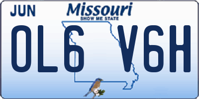 MO license plate OL6V6H