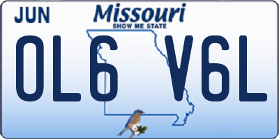 MO license plate OL6V6L