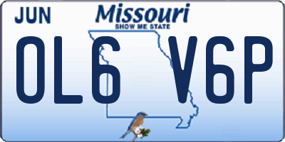 MO license plate OL6V6P