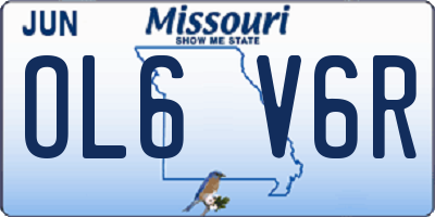 MO license plate OL6V6R