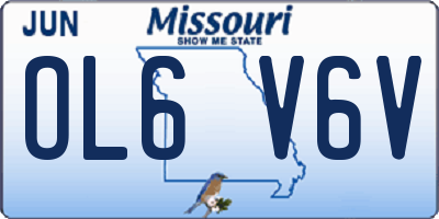 MO license plate OL6V6V