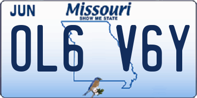 MO license plate OL6V6Y