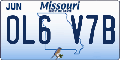 MO license plate OL6V7B