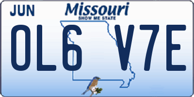 MO license plate OL6V7E