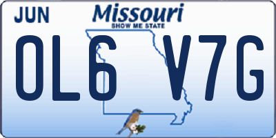 MO license plate OL6V7G
