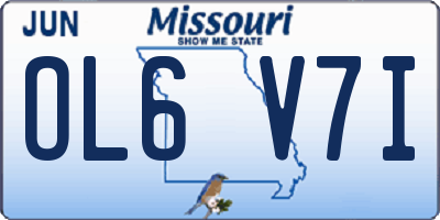 MO license plate OL6V7I