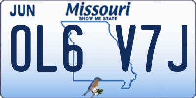MO license plate OL6V7J