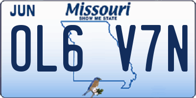 MO license plate OL6V7N
