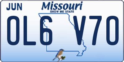 MO license plate OL6V7O