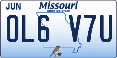 MO license plate OL6V7U