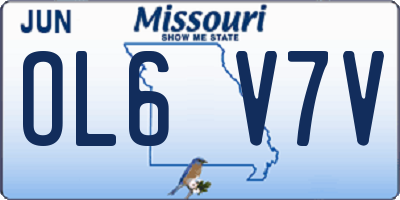 MO license plate OL6V7V
