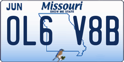 MO license plate OL6V8B